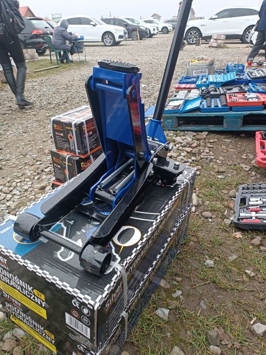 Домкрат підкатний 3 тон, 2 плунжерний  Silver Польща