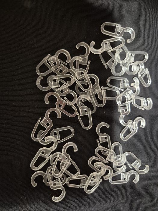 Agrafki do firan haczyki na kółko 37 sztuk