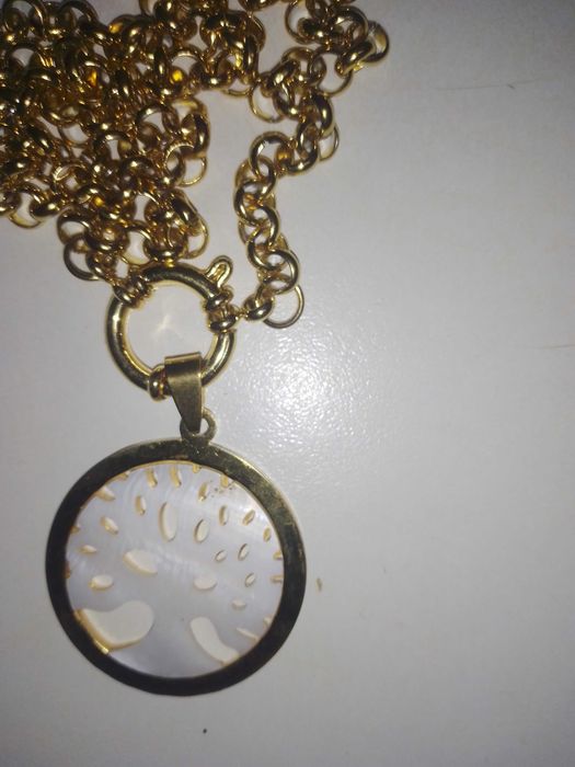 Colar dourado aço inoxidável