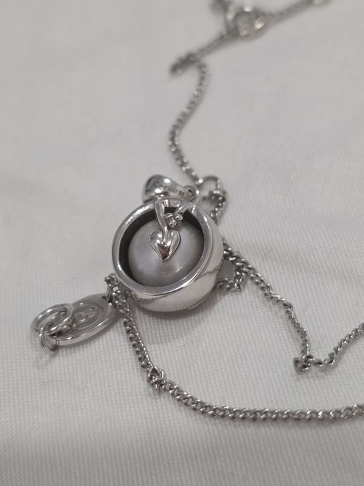 Colar Salacia Silver Oyster com pérola Clogau