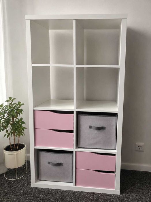 Regał IKEA KALLAX + 4 szuflady  Stan bardzo dobry