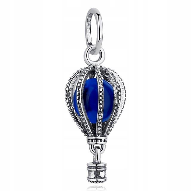 Zawieszki charms do Pandora balon skrzydło różowy fleming srebro S925