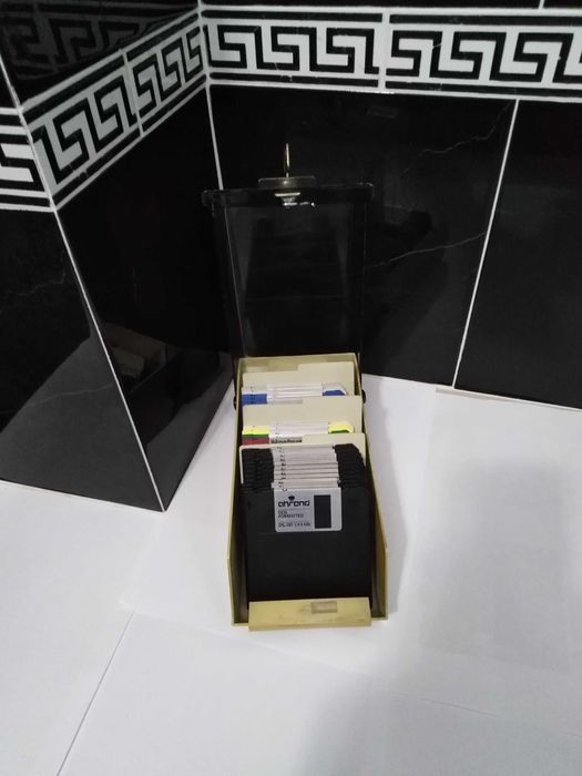 Disquetes/Disketes 20 unidades + Caixa Arquivadora com chave.