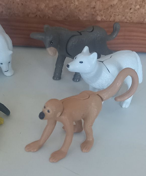 Conjunto 7 animais em miniaturas