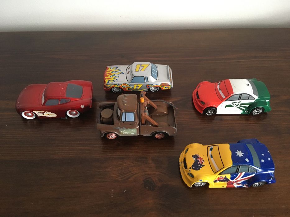 Cars Auta zestaw metalowych samochodów szt. 5, duże 10 cm