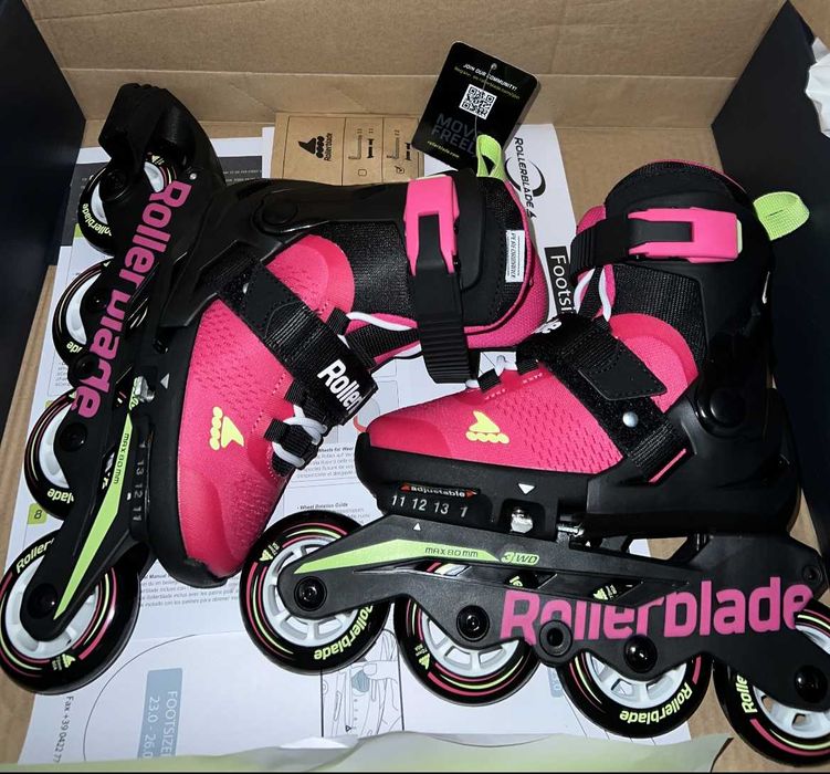 Раздвижные детские ролики Rollerblade Microblade Pink G