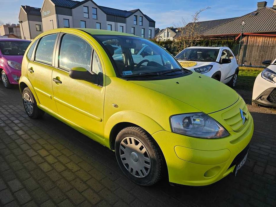 Citroen C3/2008r/cytrynka/1.1benzyna/60km/raptor/klima/limonka/żółty
