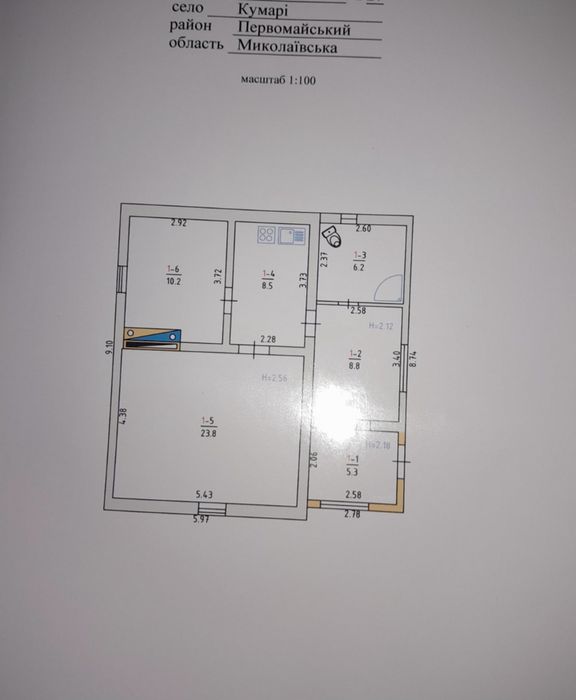 Продаж будинку за межами міста, з санвузлом та великою земельною ділян