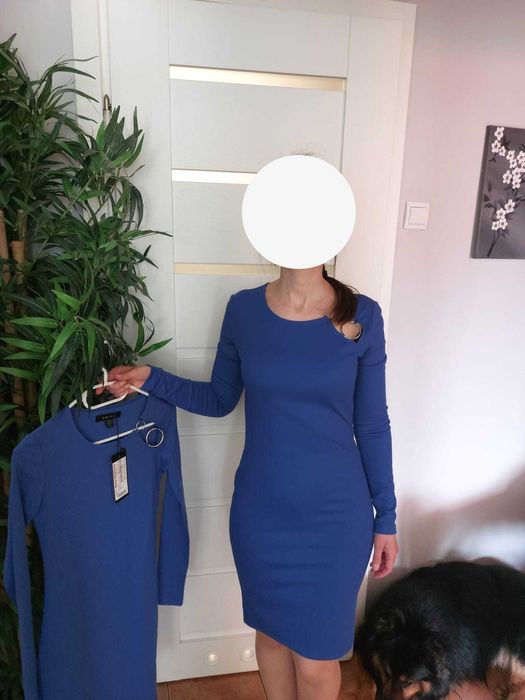 Sukienka niebieska, nowa. Rozmiar XS/XXS