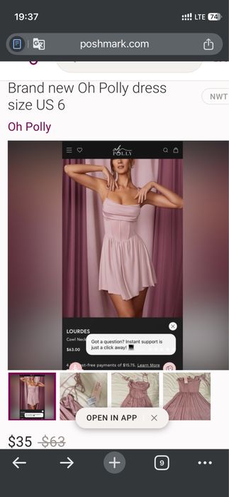 Плаття від Oh Polly , шикарне , нове ( без бірки)