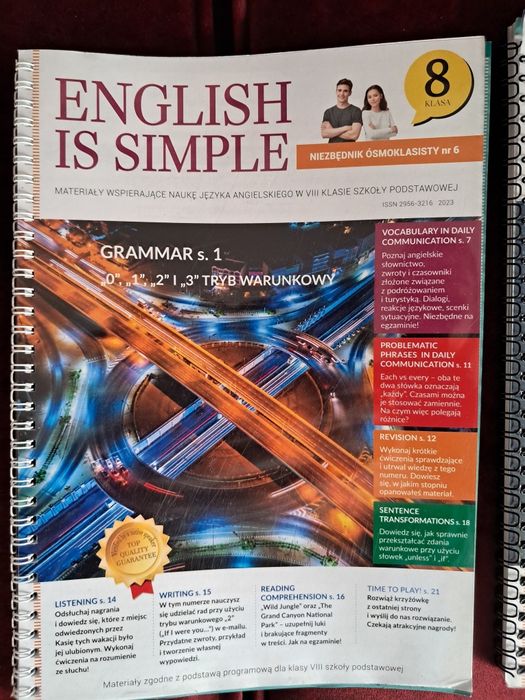 English is Simple 8 klasa kolorowe język angielski