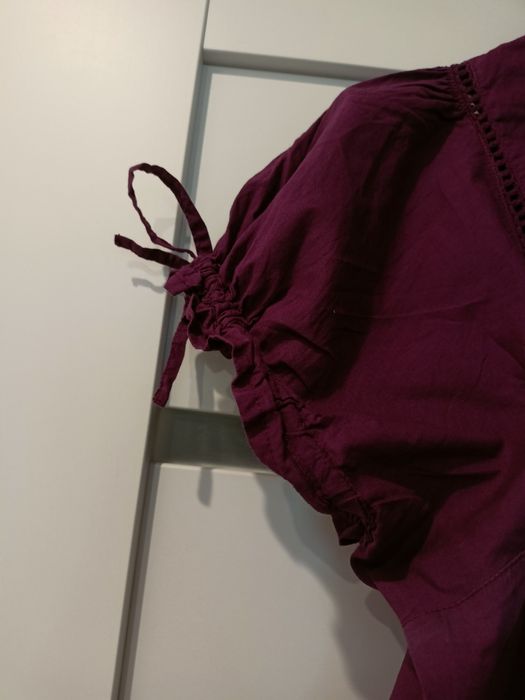 Bluzka koszula z krótkim rękawem rozm.S