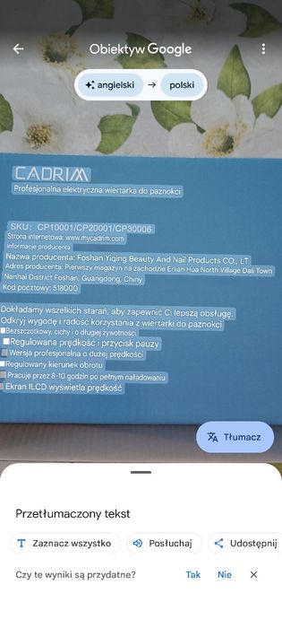Frezarka do paznokci