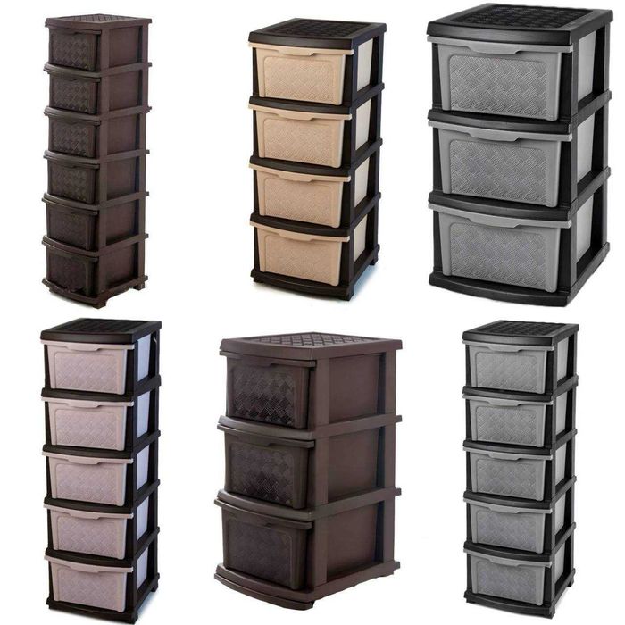 Комод пластиковий Компакт українського виробництва 2-8 шухляд