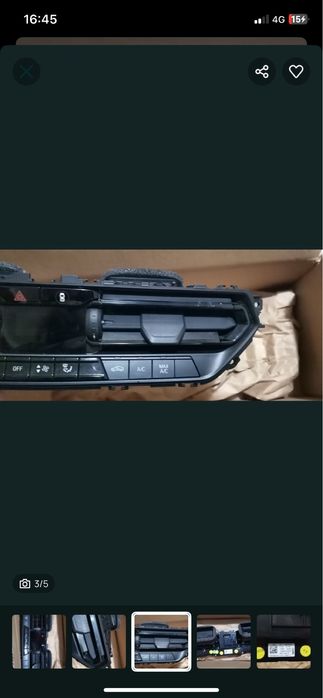 Saida de ar central BMW F40 118i de 2021