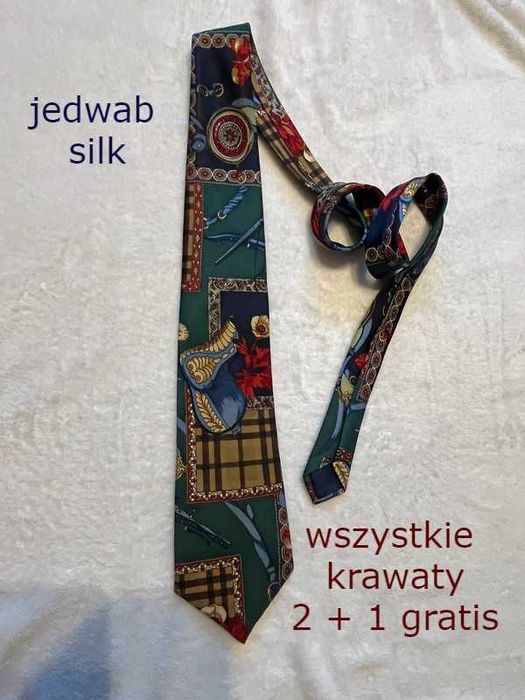 Krawat jedwabny Van Linnen czysty jedwab 2+1 gratis Dla Taty Męża Dziadka Chłopaka