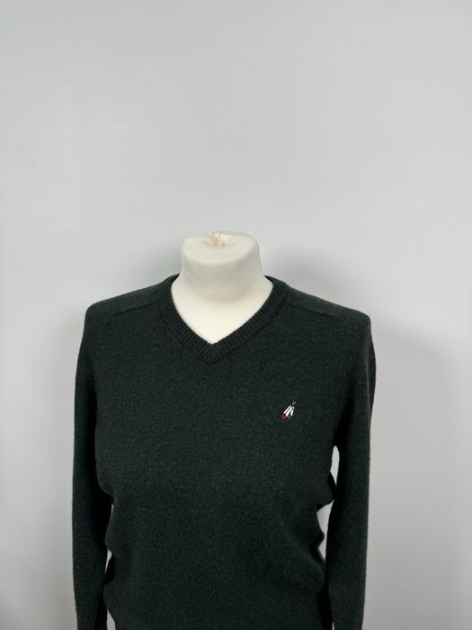 Peak Performance wełniany sweter sweterek butelkowa zieleń M