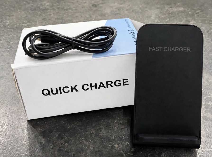 Szybka Ładowarka Bezprzewodowa FAST CHARGER - Stojak QUICK CHARGE - Nowa