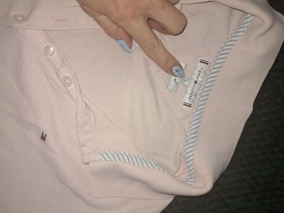 Tommy hilfiger bluzka polo roz.L pudrowy róż