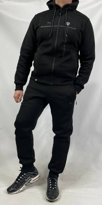 Мужской спортивный костюм Puma зимний теплый на флисе