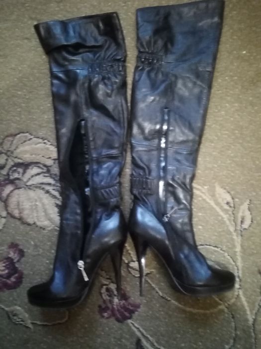 Ботфорти 37р сапожки 41р натуральна шкіра
