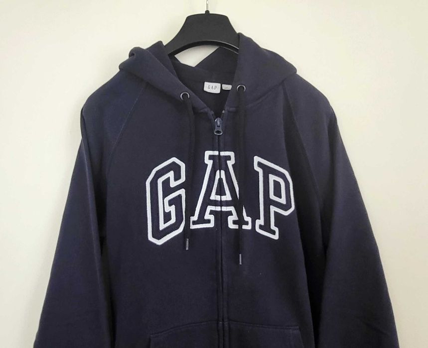 GAP bluza dresowa dla dziewczynki granatowa rozpinana z kapturem 36/38
