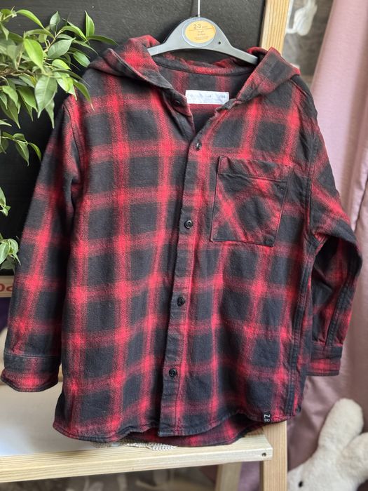 Тепла сорочка в клітинку zara 116(110) на хлопчика