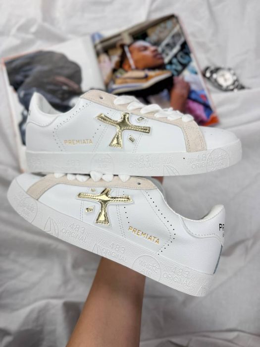 Кросівки Premiata Steven White - Beige premium | Кроссовки жіночі