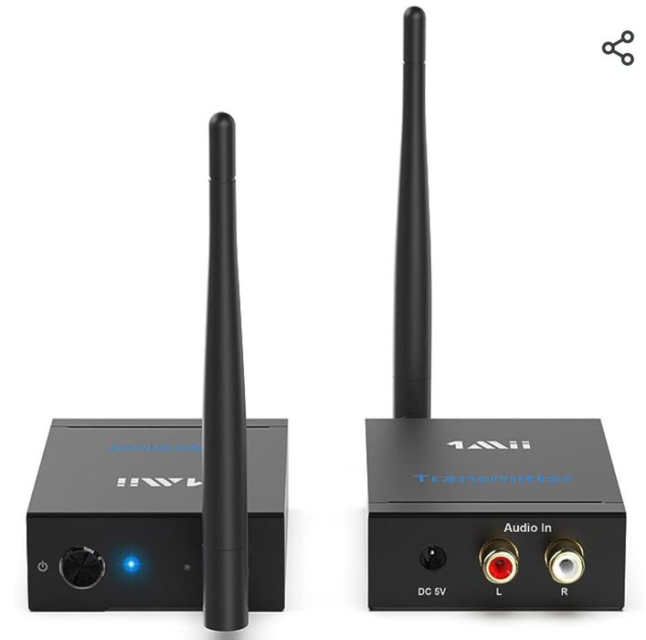 Kit Transmissor / Receptor  Áudio por Wi-Fi 2.4Ghz  ( caixa selada )