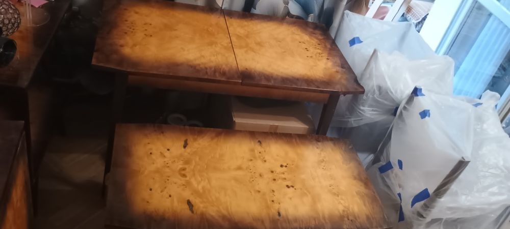 Komplet mebli wysoki połysk, kredens, stół, stolik
