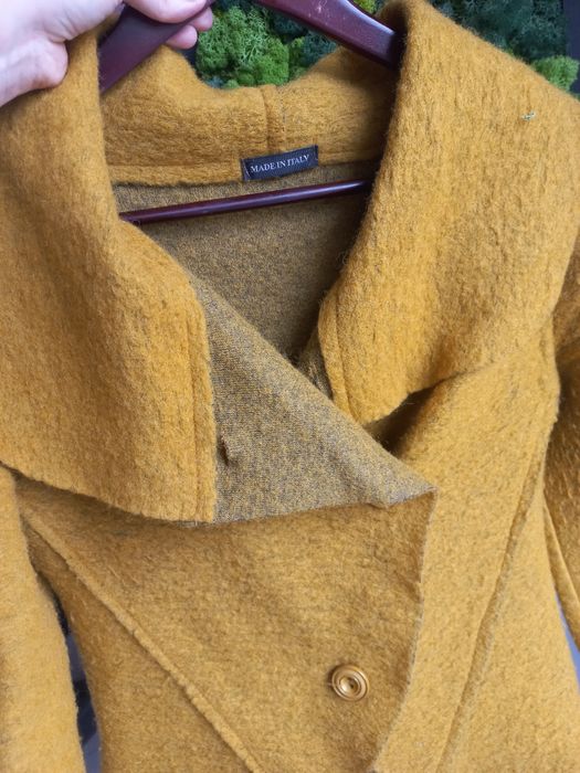 Żakiet musztardowy wełna M vintage