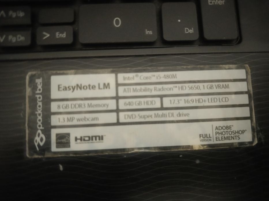 Ноутбук Packard bell  ms 2291 під відновлення  або  на запчастини