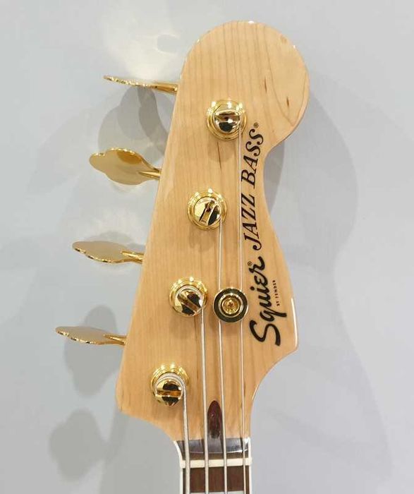 Fender Squier 40th Anniversary Jazz Bass Gold Edition, Olympic White
