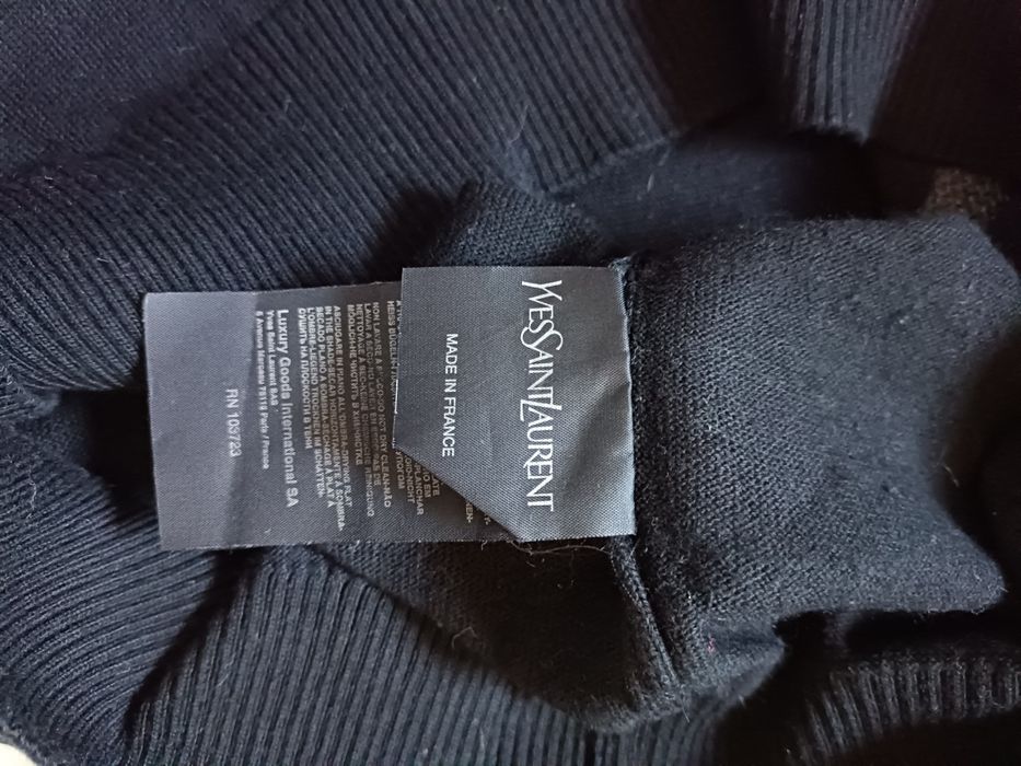 Sweter Yves Saint Laurent bawełna+ kaszmir