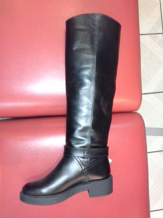 Сапоги зимние на танкетке распродажа натуральная кожа