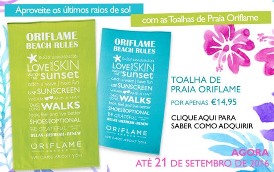 Toalhas de praia Grandes Oriflame