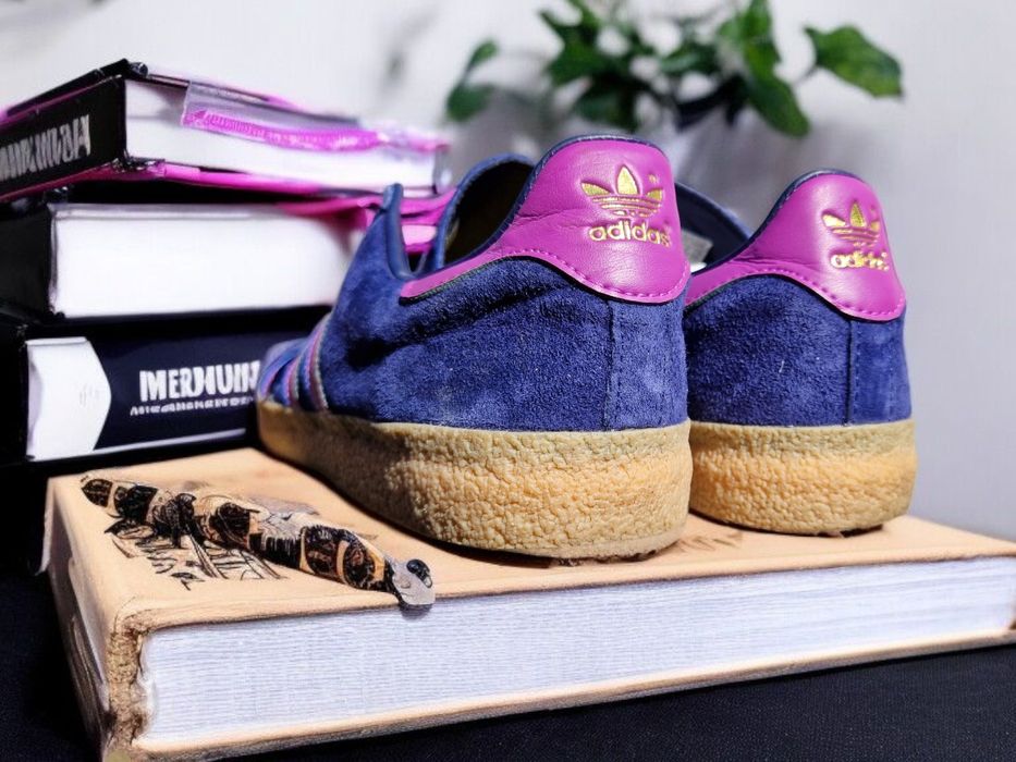 Оригінальні кросівки adidas yabisah blue purple special samba gazelle city