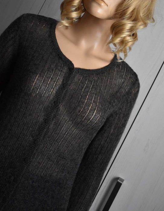 Sweter wełniany 38 M wełna moher Gant cienki dłuższy tunika ciepły