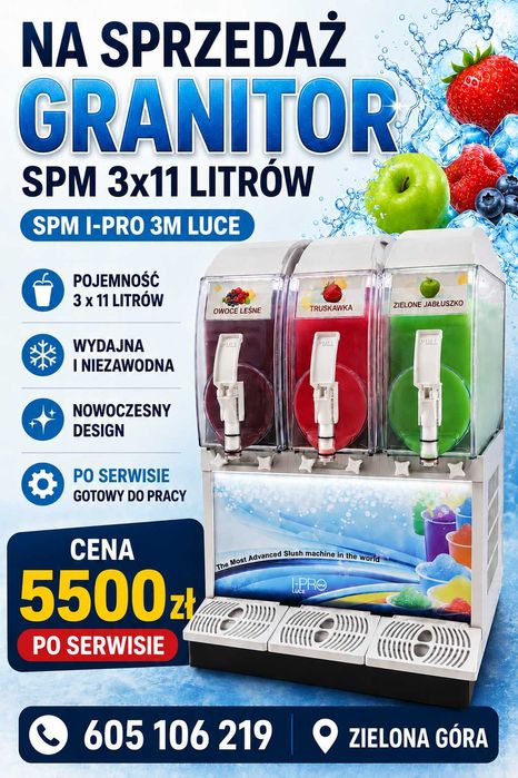 Okazja !!! Granitor SPM 3x11 litrów SPM I-pro 3M Luce LED