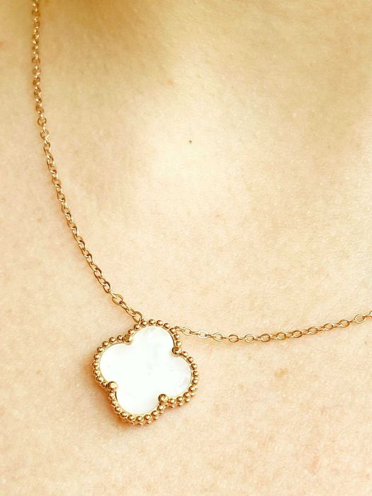 Позолочений Ланцюжок Конюшина (Різні Моделі), Клевер. Позолота. Колье