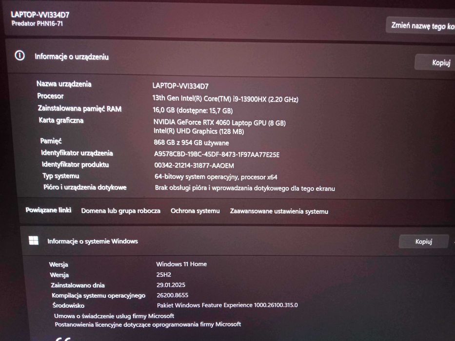 Laptop Acer Predator Helios Neo 16