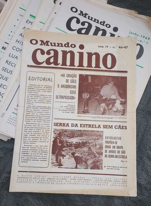 O Mundo Canino-Publicação Mensal-Porto-1969/73 (Completo)