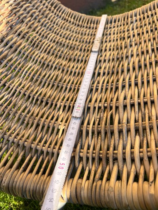 Relaksujący Leżak Ogrodowy / Balkonowy z Naturalnego Rattanu