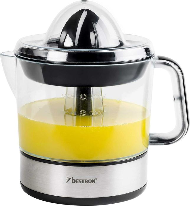 Bestron Wyciskarka do Cytrusów, Srebrny, 0,7 L  AGD