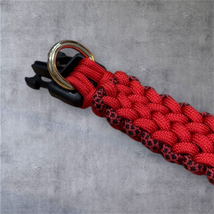 Obroża dla psa czerwona pleciona zapinana na zatrzask nowa