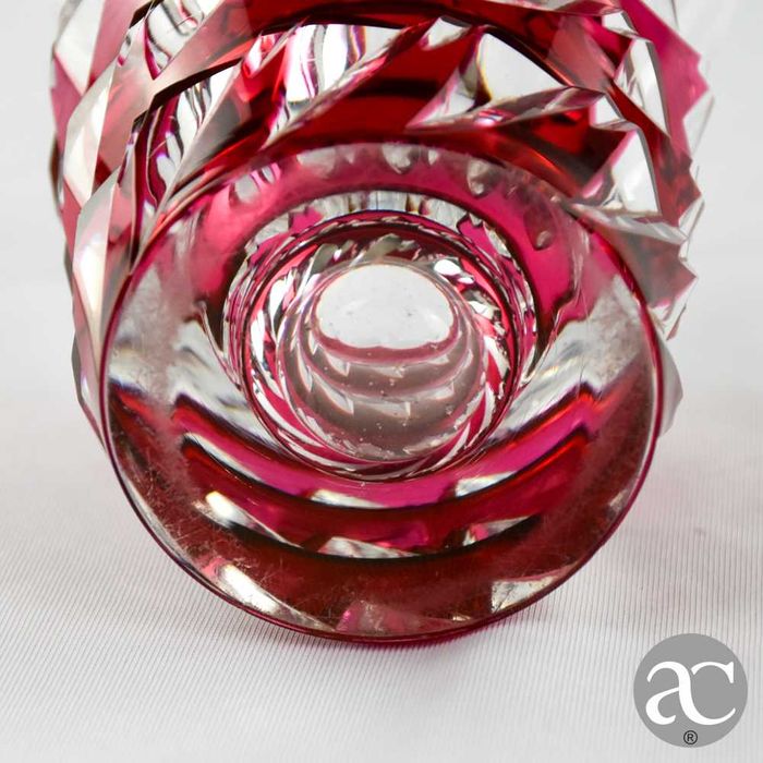 Jarra em cristal doublé Val Saint Lambert, circa 1950