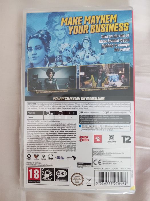 New tales from Borderlands novo selado nintendo switch
