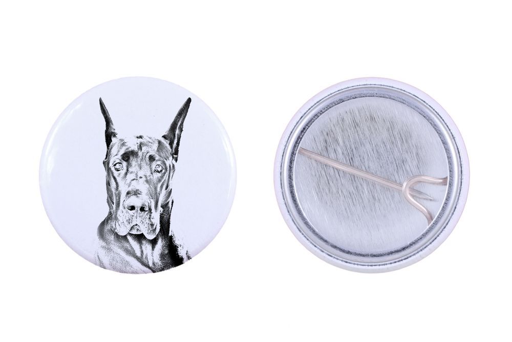 Dog niemiecki przypinka z psem mała Art-Dog