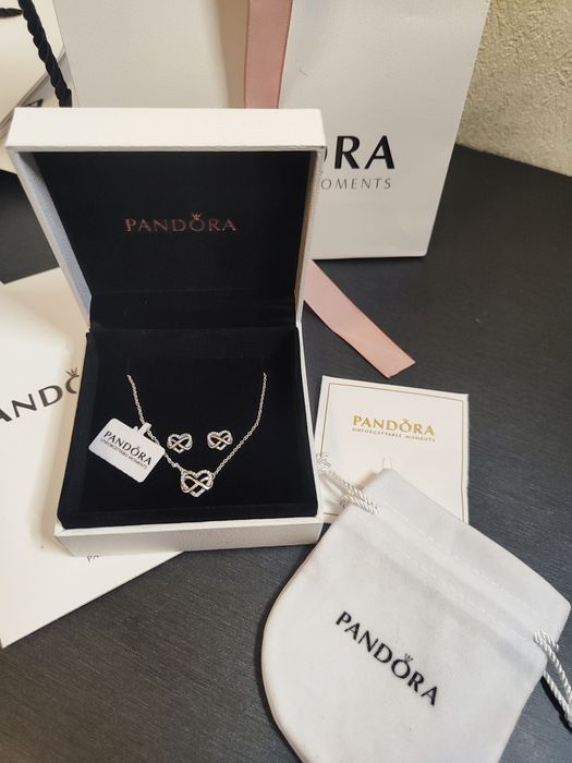 Комплект Пандора Pandora підвіска+ сережки