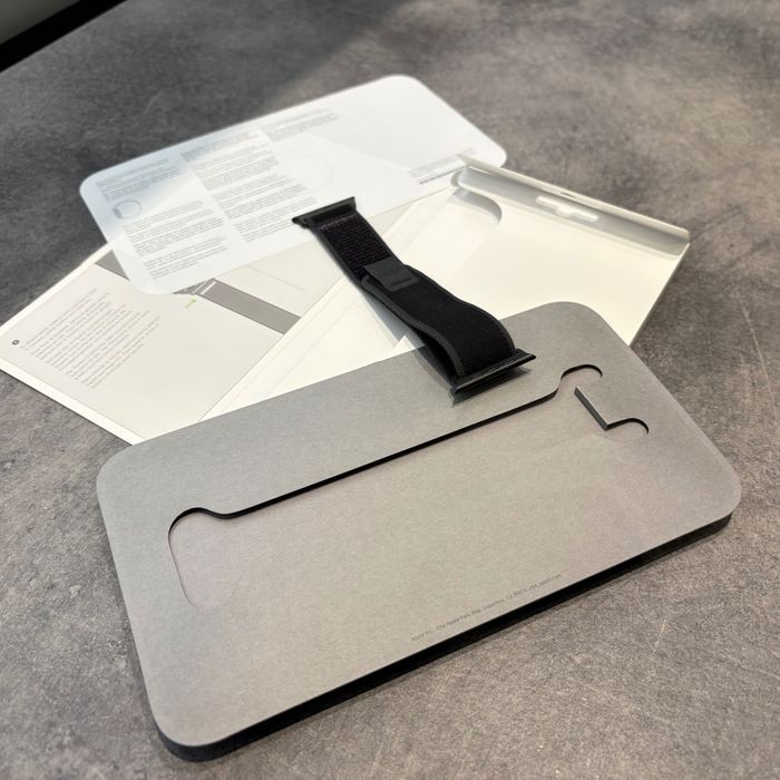 Oryginalny pasek Apple Watch Ultra 1 2 3 Black Titanium Trail Loop M/L